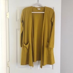 Small Lularoe mustard cardigan